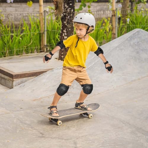 Kids/Youth Knee Pads Elbow Pads for 3-14Years Boys Girls 6 in 1 Kids Protective Gear Set Adjustable for Skating Cycling Bike Rollerblading Scooter Roller Skates