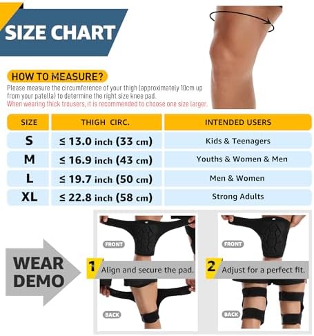 HiRui Flexible Knee Pads for Wrestling with Thick EVA Foam Padding | Anti-Slip Adjustable Collision Avoidance Knee Brace for Men Women Kids Dancers Volleyball Basketball Gardening (Black, Large)