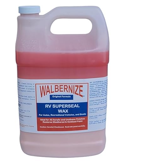 RV Superseal Wax for Autos, RVs, Airstream, Boats, Planes to Protect New Paint 1 Gallon Container