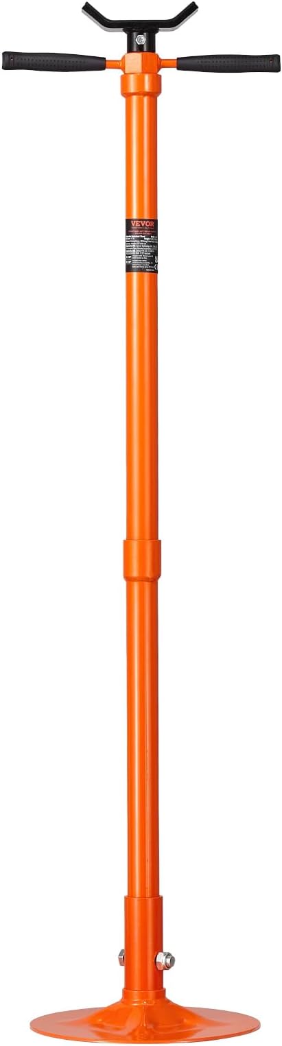 VEVOR Underhoist Support Stand, 3/4 Ton (1653 lbs) Capacity Under Hoist Jack Stand with Two Wheels, Lifting from 51.97" to 80", Bearing Mounted Spin Handle, Foot Pedal, Support Vehicle Components