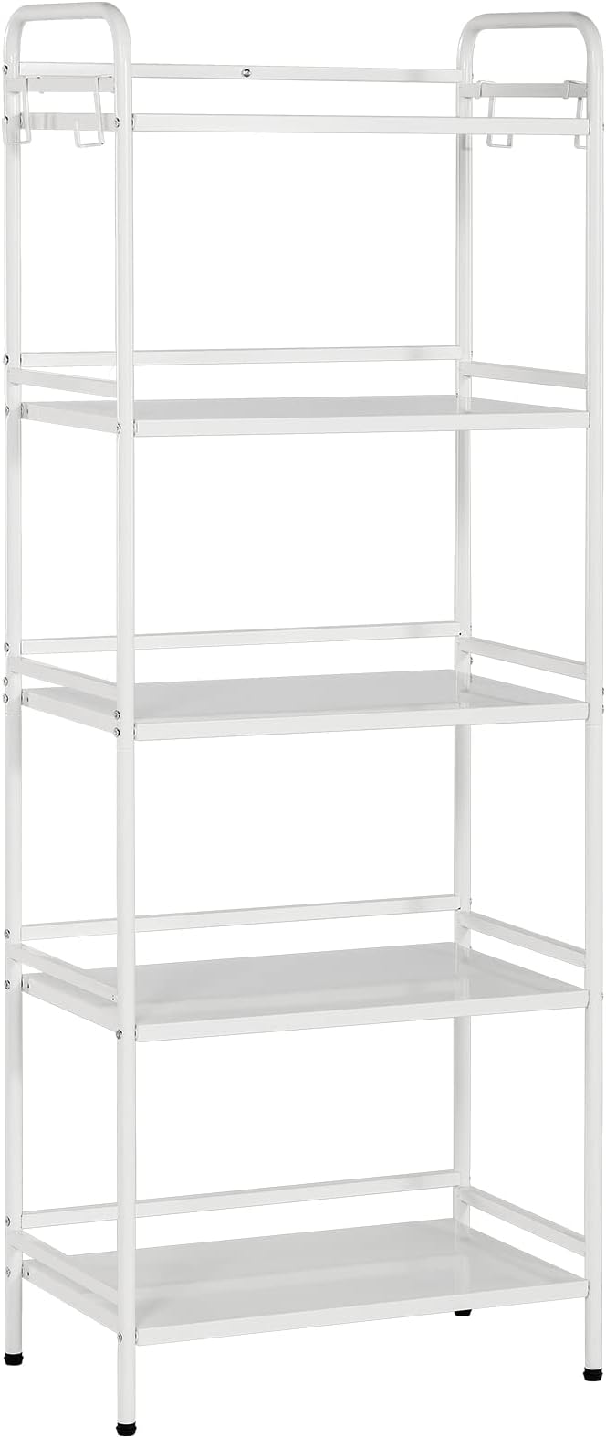 HDANI Storage Shelves,5-Tier Metal Storage Rack with Shelf,Shelf Organizer,Garage Standing Shelving Unit for Laundry,Bathroom,Kitchen,Pantry, Closet,23.6''W X 13.8''D X 63''H,White