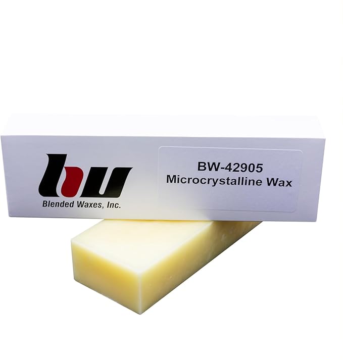 Blended Waxes, Inc. Microcrystalline Wax Block, Sculpting & Casting Wax, Candle Making and Everyday Use, 1lb, Pack of 1
