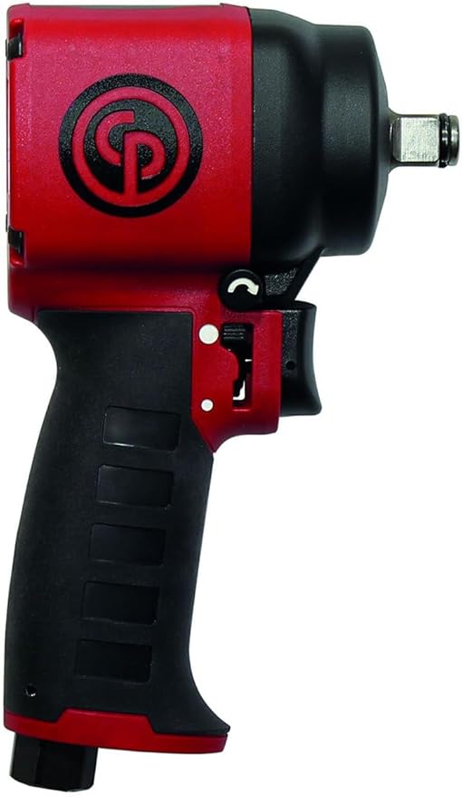 Chicago Pneumatic CP7732C - 1/2 Inch Air Impact Wrench, Pistol Handle, Max Torque Reverse Output 461 ft. lbf / 625 Nm, 9410 RPM, Single Hammer, Industrial Tool, Automotive