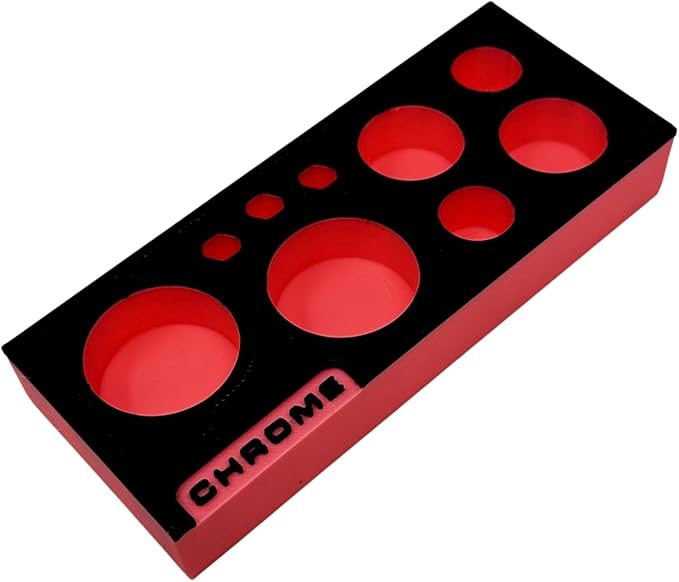 MagAttach Chrome Adapter and Short Extensions Magnetic Interconnecting Organizer Tray (Pink/Black)