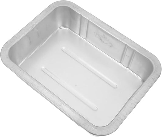 Hapivida Oil Drain Pan, Heavy-Duty Leakproof Metal Oil Change Container with Wide Opening 3-4L Capacity Universal Fit for Cars Motorcycles Boats Garage Maintenance