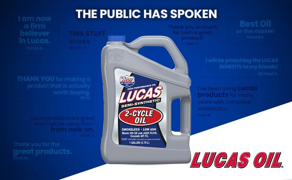 Lucas Oil 10115 Semi-Synthetic 2-Cycle Motor Oil - 1 Gallon