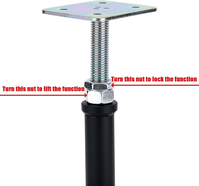 2-Pack Adjustment Floor Jack Post Floor Jack Lift Supports 6-9 Inch Adjustable House Jack,Adjust Supports,Lift Supports,Mini Screw Jack, Floor Straightener,Level Supports