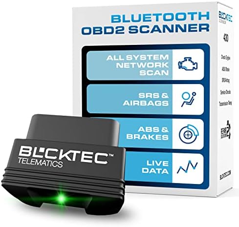 BLCKTEC 430 Bluetooth OBD2 Scanner for iPhone & Android, No Subscription Fee, OBDII Car Code Reader, Diagnose Check Engine, ABS, SRS, Airbag, Supports Vehicles 1996+