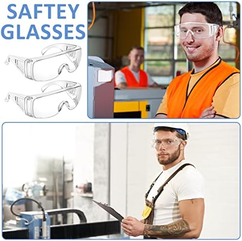 Queekay Safety Glasses over Eyeglasses, Safety Goggles