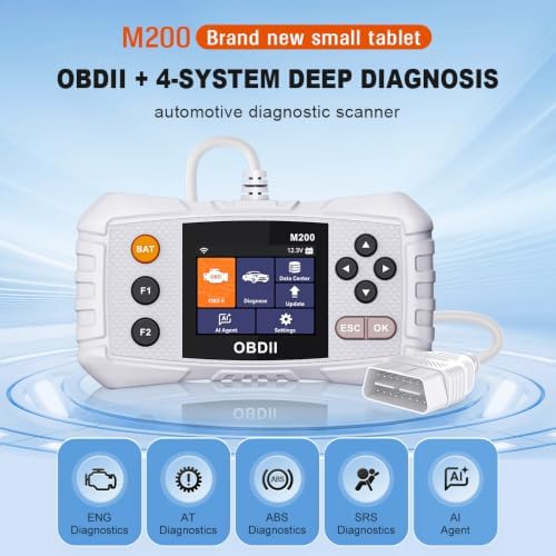 OBD2 Scanner Diagnostic Tool, AI-Powered Car Code Reader & OBD II Scanner for Car, Bidirectional Scan Tool for Engine/ABS/SRS/Transmission/Battery Test, All-System Car Diagnostic Tool