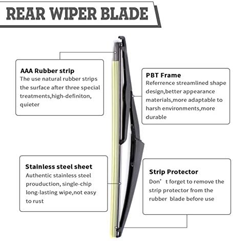 Rear Wiper Arm & Blade Kit for Nissan Rogue 2006-2013 Juke 2011-2016