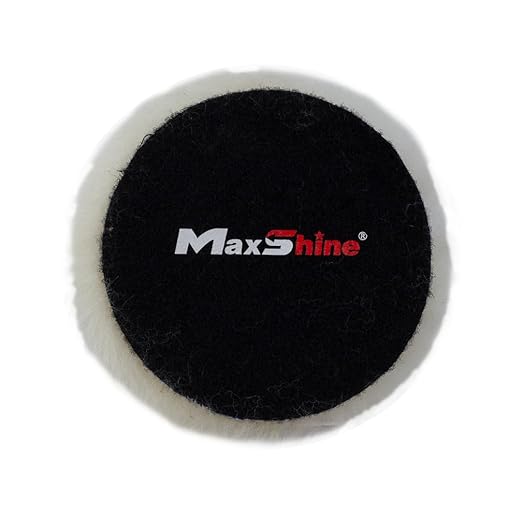 Maxshine 6" Universal Wool Buffing Polishing Pad – 100% Natural Wool with Hook & Loop – Professional Pad for Paint Correction & Oxidation Removal – Compatible with DA & Rotary Polishers
