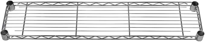 Shelving Inc. 8" d x 36" w Chrome Wire Shelving with 2 Tier Shelves, Weight Capacity 800lbs Per Shelf
