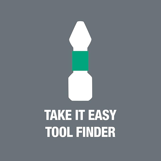 Wera 05008884001 Kraftform Kompakt Stubby magazine RA 2, Stubby Ratchet Screwdriver with Bit Magazine, 6 pieces