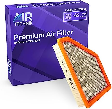 AirTechnik CA10465 Replacement Engine Air Filter | Fits 2010-2017 Chevy Equinox L4 2.4L/V6 3.0L/ V6 3.6L, 2010-2017 GMC Terrain L4 2.4L/V6 3.0L/ V6 3.6L - 25899727/23335811