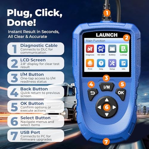 LAUNCH CR HD V2 Heavy Duty Truck Scanner 2026 Diesel Full-System Scan Tool