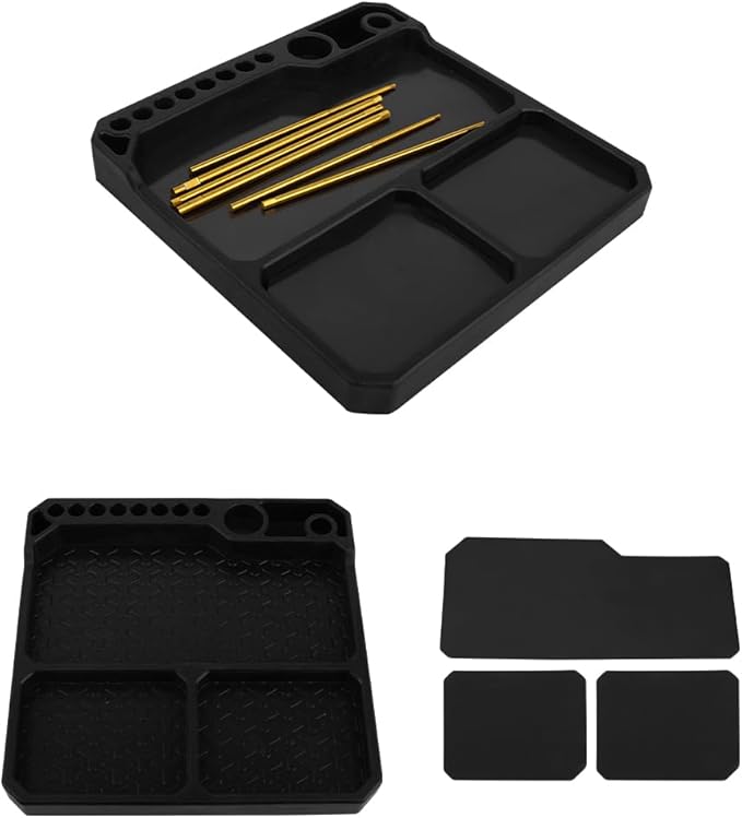 Silicone Tool Tray, Parts Tray Organizer with Tool Stand