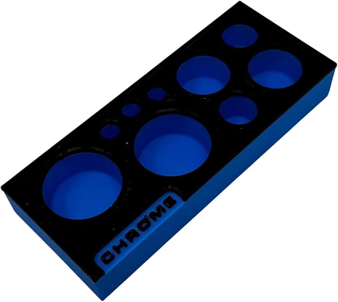 MagAttach Chrome Adapter and Short Extensions Magnetic Interconnecting Organizer Tray (Blue/Black)