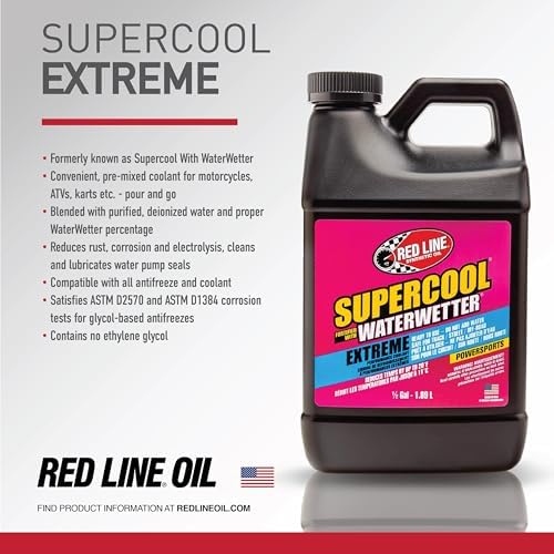 Red Line 80205 Supercool Extreme Powersports Coolant Fortified with WaterWetter - 1/2 Gallon