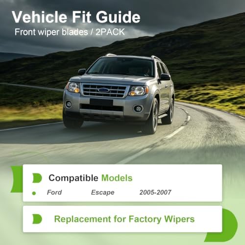 PARRATI® 20'' + 18'' Windshield Wiper Blades for 2005-2007 Ford Escape