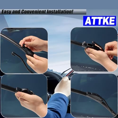 ATTKE OEM Quality Front Windscreen Wiper Blades (20″+18″ Front Windshield Wiper Blade Set)