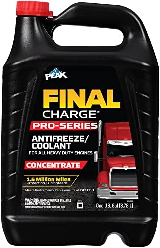 PEAK Final Charge PRO-Series Concentrate Antifreeze and Coolant for All Heavy Duty Engine Cooling Systems (Pack of 3)