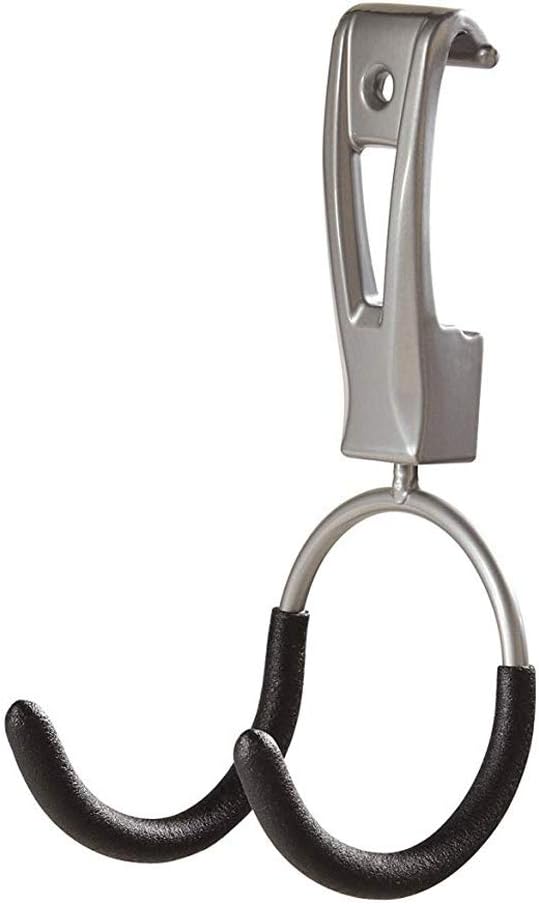 Rubbermaid Universal Powder Coaded Metallic Fasttrack Hanging Garage Hook Organizers for Ladder, Tool, and Bike Storage (4 Pack)