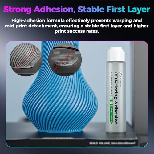 Creality 3D Printer Bed Adhesive Glue 2PCS, Build Plate 3D Print Glue Stick, Avoid Warping for Printing PLA,TPU,ABS,PETG on Hot Bed, Strong Adhesion, No Residue, Durable Than Glue Stick - 160ML