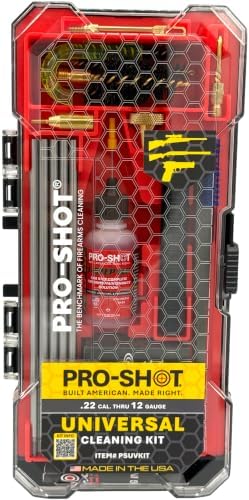 Pro-Shot Gun Cleaning Kits: Universal, Rifle, Pistol, and Shotgun Cleaning Kits with Premium Stainless Micro-Polished Rods, Brushes, Jags, Patches, CLP & Grease – Made in USA
