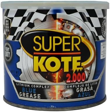 Lithium Complex Grease | Lubricant | Superkote 2000 Multipurpose | NLGI 2 | EP | High Temp | Automotive | Construction | Industry | Gear | Wheel Bearing | Axle | Ball Joint | Blue | 1 LB Can
