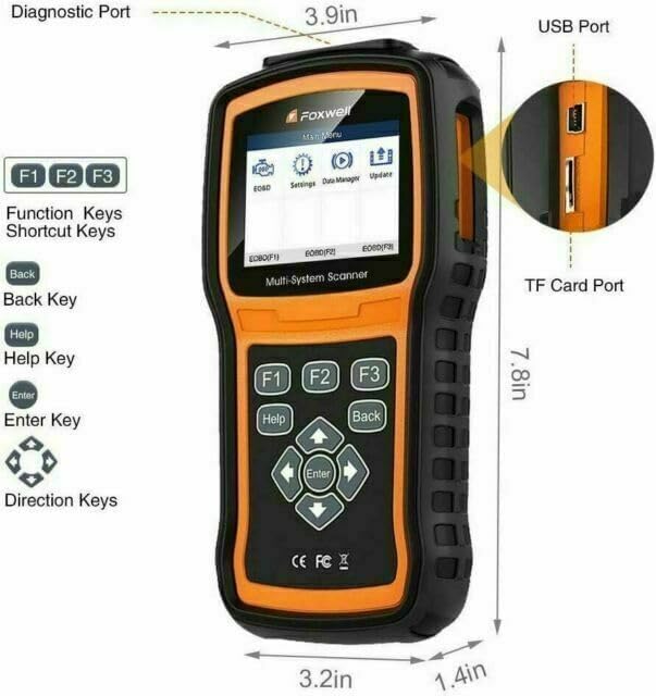 FOXWELL NT530 Plus for BMW - All Systems, All Maintenance Service - Bidirectional Diagnostic Tool OBD2 Scanner Automotive Code Reader ABS Bleed SRS Airbag SAS TPMS TPS EPB Oil Reset CKP