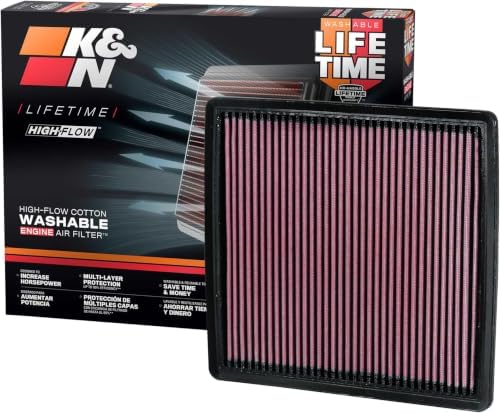 K&N High-Flow Original Lifetime Engine Air Filter:Increase Performance,Premium,Washable:Compatible with 2007-24 FORD/LINCOLN:Expedition,F150,F250,F350,F450, F550, F560, Navigator, 33-2385,Pack of 6