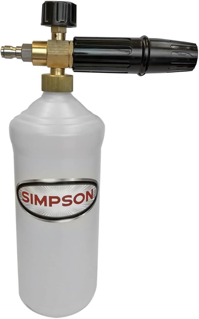Simpson Cleaning 80271 Pressure Washer Foam Cannon with 1/4 Inch Quick Connector, 1 Liter, White
