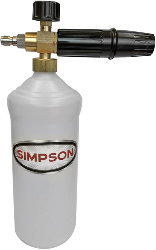 Simpson Cleaning 80271 Pressure Washer Foam Cannon with 1/4 Inch Quick Connector, 1 Liter, White