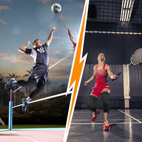 Basketball knee pads, compression leg covers for teenagers and adults, wrestling knee pads, football volleyball, pickleball, weightlifting knee pads (1 pair) (White, X-Small)