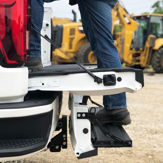 B&W Trailer Hitches MultiPro Tow & Stow Adjustable Trailer Hitch Ball Mount Compatible with MultiPro Tailgate - Fits 2" Receiver, Tri-Ball (1-7/8" x 2" x 2-5/16"), 4.5" Drop, 10,000 GTW - TS10066BMP