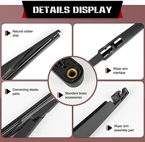 OTUAYAUTO Rear Windshield Wiper Arm- Replacement for 2016-2020 KIA Sorento, Telluride 2020-2024 Back Window Wiper Blade Arm and Blade Accessories Assembly