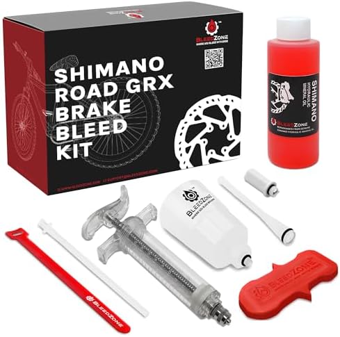 BleedZone Shimano Brake Bleed Kit with 120ml Mineral Oil for Road Bikes