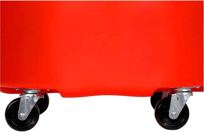 Zeeline By Milton ZE8DC, Rolling Oil Drain Pan, 8 Gallon Oil Drain with Adjustable Funnel, 2 Inch Drain Port with Cap, Wide Drain Pipe for Faster Draining, Oil Drain with 4 Swivel Casters