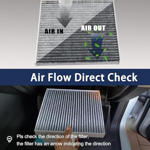 Cabin Air Filter for Dodge Journey (2009-2020), Jeep Patriot (2007-2017),Ram 1500/2500/3500 (2011-2015), Jeep Compass (2007-2017), Chrysler 200, w/Activate Carbon -2 Pcs, Replace # 5058693AA, CF10729