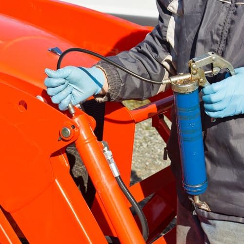 HARFINGTON Grease Gun Hose 19.8" 10000 PSI Spring Flex High Pressure Quick Release Grease Replacement with Coupler 1/8" NPT Threads for Grease Gun, Black