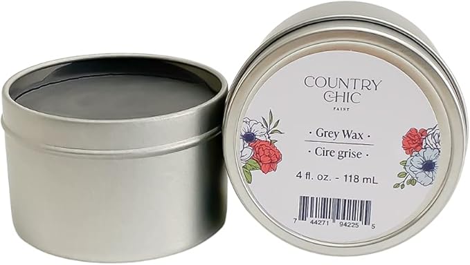 Furniture Wax - 100% Natural Sealant for Chalk Furniture Paint or Raw Wood, Light Protection, Easy To Apply, No Odor, Eco-Friendly - 7 Color Choices - Grey (4 oz)