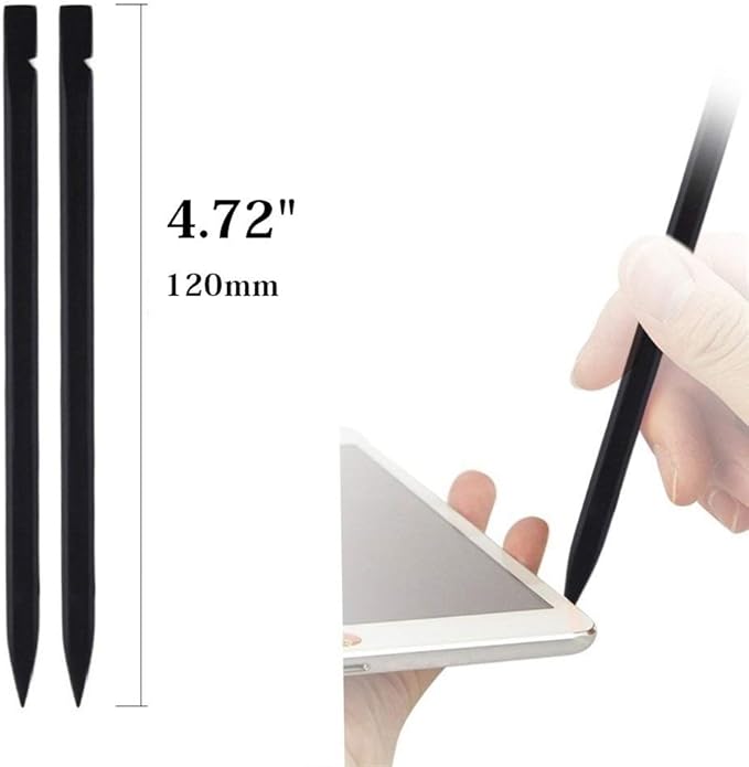 Fixinus 50 Pieces Universal Black Stick Spudger Opening Pry Tool Kit for iPhone Mobile Phone iPad Tablets Macbook Laptop PC Repair