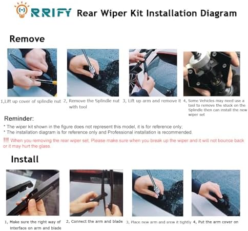 Rear Windshield Wiper Arm Blade 68256590AA for Jeep Renegade 2015-2020 Back Windshield Wiper Assembly