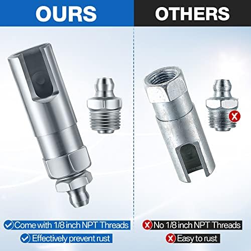 Saillong Grease Gun Coupler with 1/8 inch NPT Threads