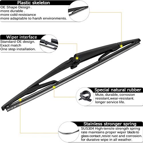 AUTOBOO Rear Wiper Arm Blade Replacement for Jeep Grand Cherokee 2005-2010