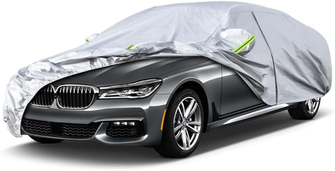 KouKou 6 Layers Car Cover Custom Fit BMW 7 Series/730/740/745/750/760 from 1992 to 2025,Waterproof All Weather for Automobiles, Sun Rain Dust Snow Protection. (Ships from US, Arrive Within 3-7 Days)