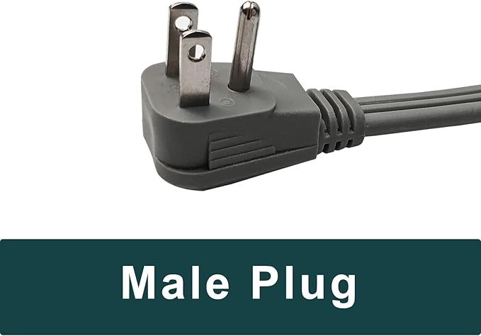 EP 9 Ft Heavy Duty Appliance Extension Cord - 14 Gauge 3 Prong Grounded Cable Wire, Ideal for Air Conditioners, Refrigerators, Microwaves, Washing Machines & More - Indoor Use, Gray