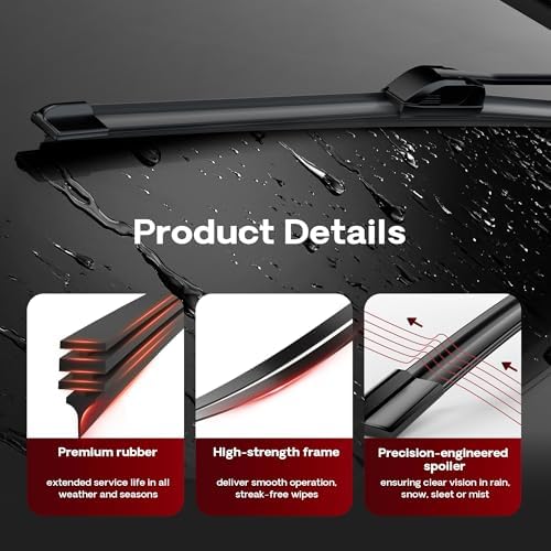10 "(10-B) Silicone Rear Wiper Blade Replacement for Honda HR-V 21-16 Mitsubishi Outlander Sport 20-11 Infiniti QX56 13-11 QX80 21-14 CX-3 21-16 Back Wiper Blade for My Car