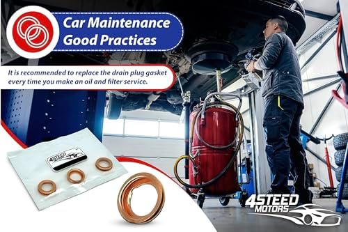 SET 3 PCS NEW Genuine OEM 15208-65F0E Engine Oil Filter + 4STEED MOTORS 11026-JA00A 11026-01m02 Drain Plug Gasket Compatible with Nissan Infiniti - Rogue Frontier Pathfinder Quest Murano Titan Sentra